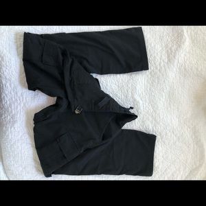 Black detailed cargo pants